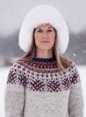 Rova Sweater - Print - Engelsk - Strikkeopskrift - Hillesvåg