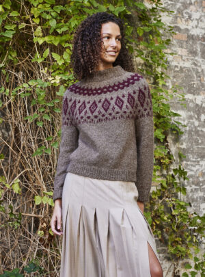 Alice sweater med mønsterstrik strikkekit str. XSXXL fra Permin - 8962139 Alice sweater med mønsterstrik strikkekit str XS