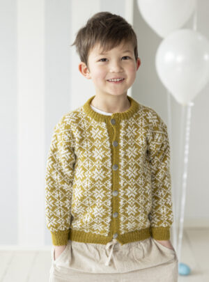 Birk cardigan - Viking Design 2607-13 Kit - 2 - 12 år - Viking Alpaca Lille Storm, fra Viking