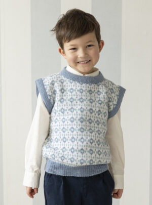 Evander vest - Viking Design 2607-8 Kit - 2 - 12 år - Viking Alpaca Lille Storm, fra Viking
