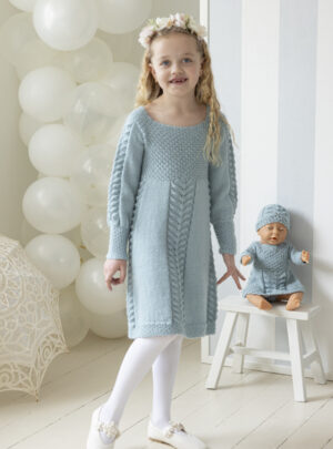 Julie kjole - Viking Design 2607-10A Kit - 1 - 12 år - Viking Alpaca Lille Storm, fra Viking