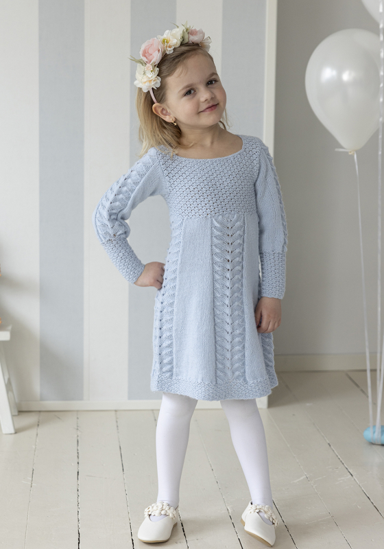 Julie kjole - Viking Design 2607-10B Kit - 1 - 12 år - Viking Alpaca Lille Storm, fra Viking Julie kjole - Viking Design 2607-10B Kit - 1 - 12 år - Viking Alpaca Lille Storm, fra Viking