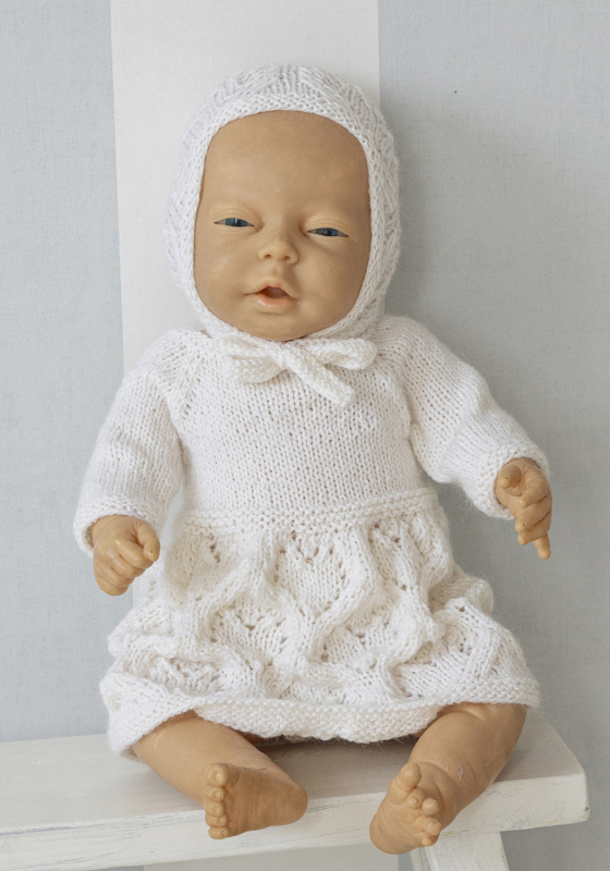 Lotus dukkekjole - Viking Design 2607-3 Kit - baby born - Viking Alpaca Lille Storm, fra Viking Lotus dukkekjole - Viking Design 2607-3 Kit - baby born - Viking Alpaca Lille Storm, fra Viking
