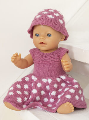 Lotus dukkekjole - Viking Design 2607-5 Kit - baby born - Viking Alpaca Lille Storm, fra Viking