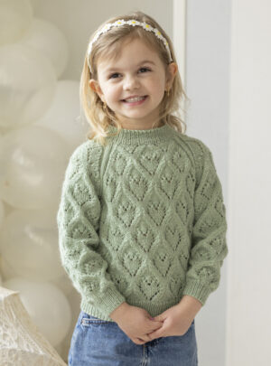 Lotus genser - Viking Design 2607-9 Kit - 2 - 12 år - Viking Alpaca Lille Storm, fra Viking