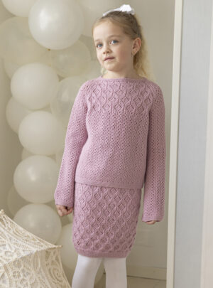 Mareng genser og nederdel - Viking Design 2607-15 Kit - 2 - 12 år - Viking Alpaca Lille Storm, fra Viking
