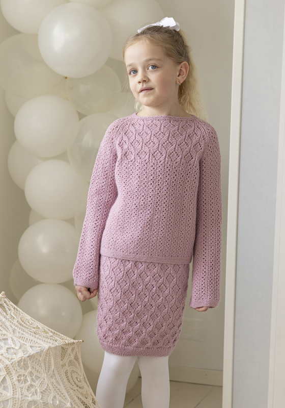 Mareng genser og nederdel - Viking Design 2607-15 Kit - 2 - 12 år - Viking Alpaca Lille Storm, fra Viking Mareng genser og nederdel - Viking Design 2607-15 Kit - 2 - 12 år - Viking Alpaca Lille Storm, fra Viking
