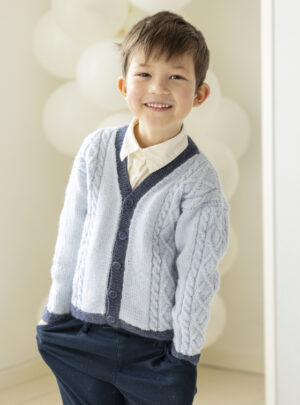Snore cardigan - Viking Design 2607-16 Kit - 2 - 12 år - Viking Alpaca Lille Storm, fra Viking