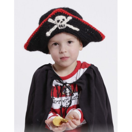 Ahoy! by DROPS Design - Sørøverhue Hækleopskrift str. 1/2 år - 9/10 år Ahoy! by DROPS Design - Sørøverhue Hækleopskrift str. 1/2 år - 9/10 år