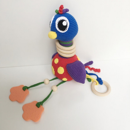 Aktivitetsstruds af Rito Krea - Bamse Hækleopskrift 22cm Aktivitetsstruds af Rito Krea - Bamse Hækleopskrift 22cm