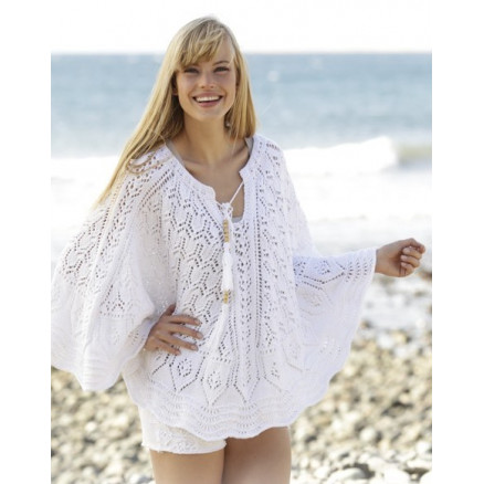 Angelica by DROPS Design - Poncho Strikkeopskrift str. S/M - XXL/XXXL Angelica by DROPS Design - Poncho Strikkeopskrift str. S/M - XXL/XXXL
