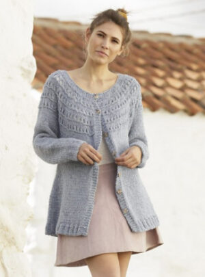 April Showers Jacket by DROPS Design - Jakke Strikkeopskrift str. S - XXXL