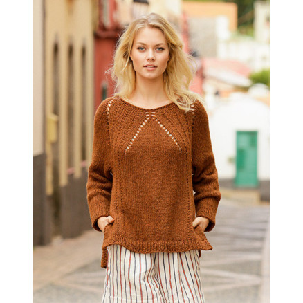 Autumn Spice by DROPS Design - Bluse Strikkeopskrift str. S - XXXL Autumn Spice by DROPS Design - Bluse Strikkeopskrift str. S - XXXL