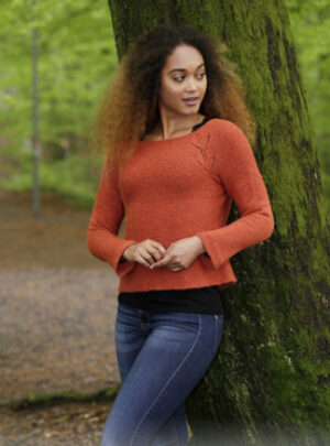 Autumn Vines by DROPS Design - Bluse Strikkeopskrift str. S - XXXL