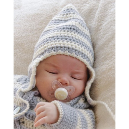 Baby Blues Hat by DROPS Design - Baby Hue Hækleopskrift str. 0/3 mdr - 2/4 år Baby Blues Hat by DROPS Design - Baby Hue Hækleopskrift str. 0/3 mdr - 2/4 år