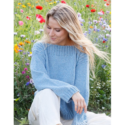 Blue Shore by DROPS Design - Bluse Strikkeopskrift str. S - XXXL Blue Shore by DROPS Design - Bluse Strikkeopskrift str. S - XXXL