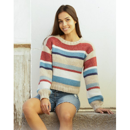 Bretagne by DROPS Design - Bluse Strikkeopskrift str. S - XXXL Bretagne by DROPS Design - Bluse Strikkeopskrift str. S - XXXL
