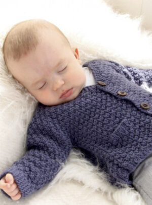 Checco's Dream by DROPS Design - Baby Jakke Strikkeopskrift str. 1/3 mdr - 3/4 år