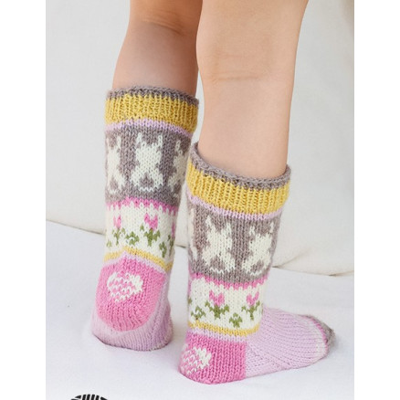 Dancing Bunny Socks 2 by DROPS Design - Sokker Strikkeopskrift Str. 24-43 Dancing Bunny Socks 2 by DROPS Design - Sokker Strikkeopskrift Str. 24-43
