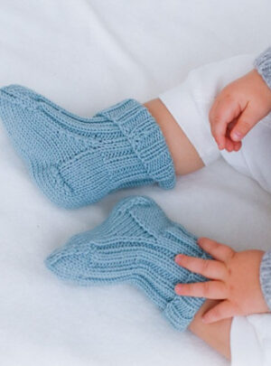 Dream in Blue Socks by DROPS Design - Baby Sokker Strikkeopskrift str. 1/3 mdr - 3/4 år