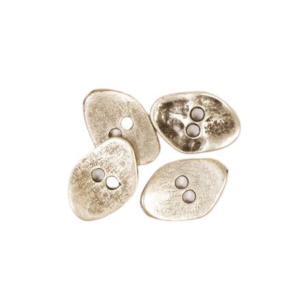 Drops 534 Kantet Sølvknap 20mm - 50 stk Drops 534 Kantet Sølvknap 20mm - 50 stk