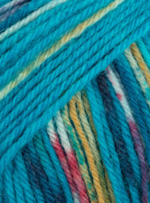 Drops Fabel Garn Print 162 Blue Sea