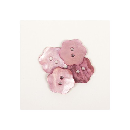 Drops Knap Blomst Pink 15mm 616 - 50 stk Drops Knap Blomst Pink 15mm 616 - 50 stk