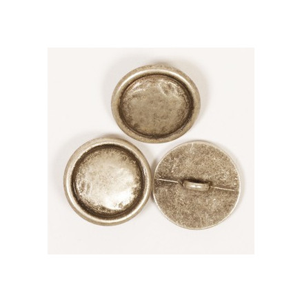 Drops Sølv Metal knap 20mm 529 - 50 stk Drops Sølv Metal knap 20mm 529 - 50 stk