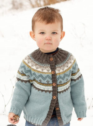 Edge of the Woods Jacket by DROPS Design - Cardigan Strikkeopskrift str. 2-12 år