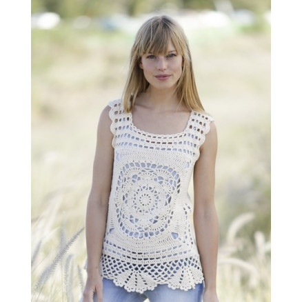 Elvira by DROPS Design - Top Hækleopskrift str. XS/S - XL/XXL Elvira by DROPS Design - Top Hækleopskrift str. XS/S - XL/XXL