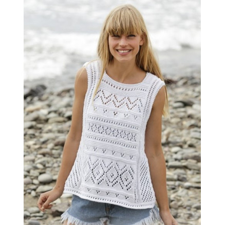 Erica Singlet by DROPS Design - Top Strikkeopskrift str. S - XXXL Erica Singlet by DROPS Design - Top Strikkeopskrift str. S - XXXL