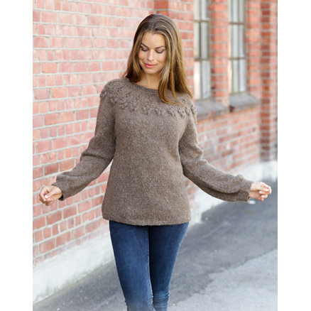Flor de Canela by DROPS Design - Bluse Strikkeopskrift str. S - XXXL Flor de Canela by DROPS Design - Bluse Strikkeopskrift str. S - XXXL