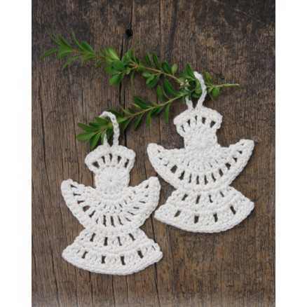Frozen Angels by DROPS Design - Engel Hækleopskrift 10x8 cm Frozen Angels by DROPS Design - Engel Hækleopskrift 10x8 cm