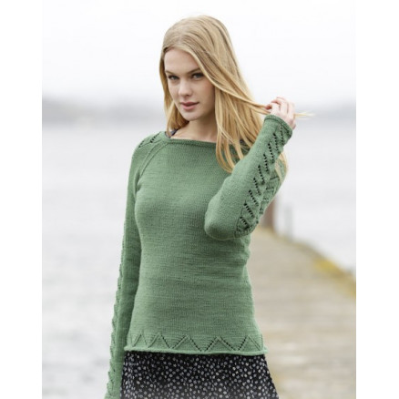 Green Forest by DROPS Design - Bluse Strikkeopskrift str. S - XXXL Green Forest by DROPS Design - Bluse Strikkeopskrift str. S - XXXL