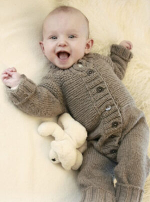 Happy Days by DROPS Design - Baby Dragt Strikkeopskrift str. 1/3 mdr - 3/4 år