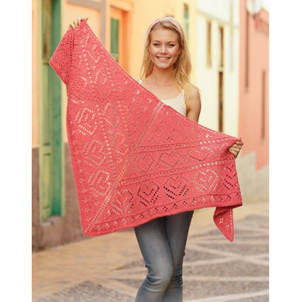 Heart Me by DROPS Design - Sjal Strikkeopskrift 182x91 cm Heart Me by DROPS Design - Sjal Strikkeopskrift 182x91 cm