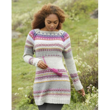 Highland Heather by DROPS Design - Kjole Strikkeopskrift str. S - XXXL Highland Heather by DROPS Design - Kjole Strikkeopskrift str. S - XXXL