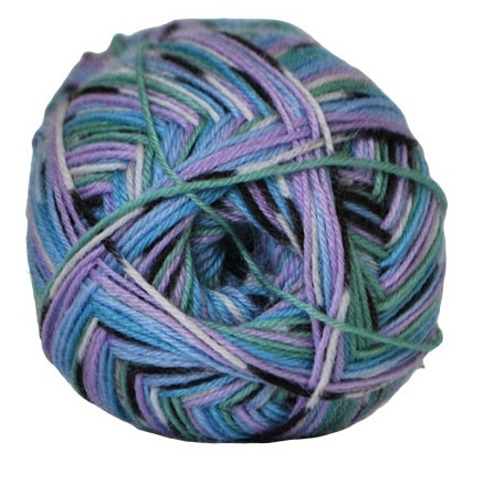 Hjertegarn Aloe Sockwool Strømpegarn 5020 Lilla/Grøn/Blå Hjertegarn Aloe Sockwool Strømpegarn 5020 Lilla/Grøn/Blå