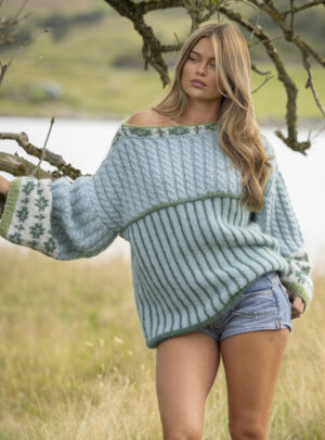 "Høstluft" Genser - Viking Design 2620-1C Kit - XS-XXL - Viking Alpaca Bris, fra Viking