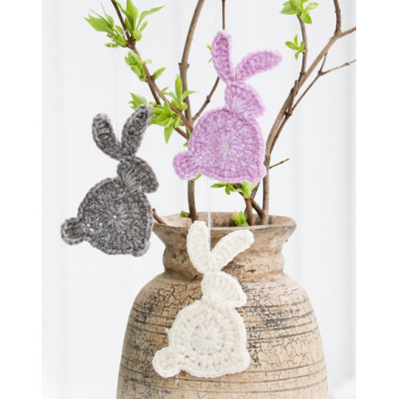 Hoppity Hop by DROPS Design - Kanin Hækleopskrift 10x5 cm Hoppity Hop by DROPS Design - Kanin Hækleopskrift 10x5 cm