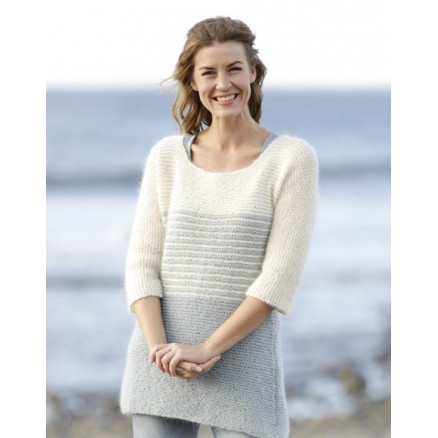 Irish Sea by DROPS Design - Bluse Strikkeopskrift str. S - XXXL Irish Sea by DROPS Design - Bluse Strikkeopskrift str. S - XXXL