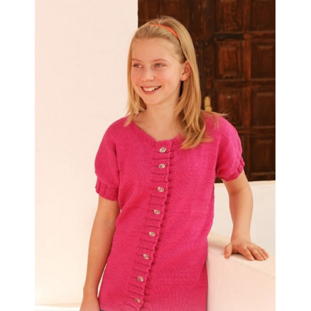 Jolie Cherie Kids by DROPS Design - Jakke Strikkeopskrift str. 7/8 år - 13/14 år Jolie Cherie Kids by DROPS Design - Jakke Strikkeopskrift str. 7/8 år - 13/14 år