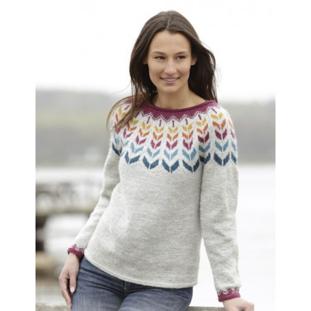 Joyride by DROPS Design - Bluse med nordisk mønster Strikkeopskrift str. S - XXXL Joyride by DROPS Design - Bluse med nordisk mønster Strikkeopskrift str. S - XXXL