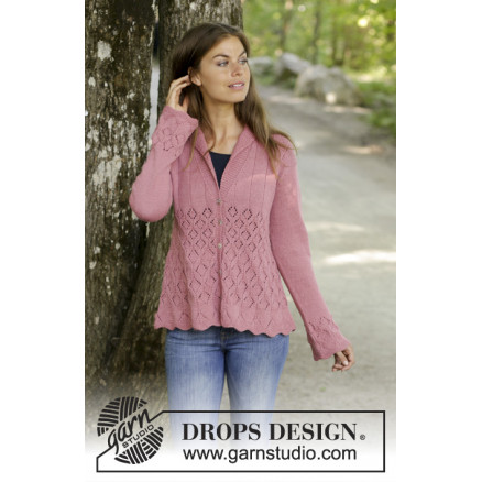 Lady Angelika Jacket by DROPS Design - Jakke Strikkeopskift str. S - XXXL Lady Angelika Jacket by DROPS Design - Jakke Strikkeopskift str. S - XXXL