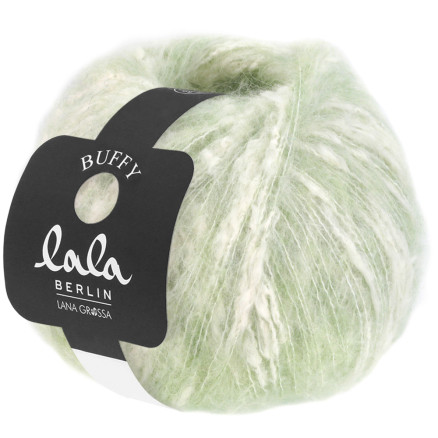 Lana Grossa Lala Berlin Buffy Garn 04 Pastelgrøn/Råhvid Lana Grossa Lala Berlin Buffy Garn 04 Pastelgrøn/Råhvid