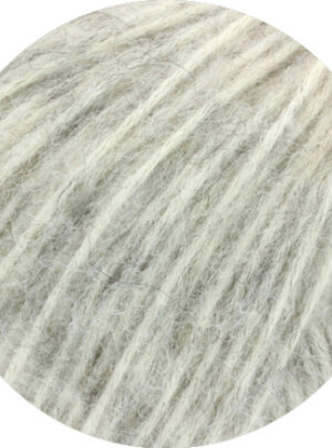 Lana Grossa Natural Alpaca Pelo Garn 002 Råhvid/Blød grå