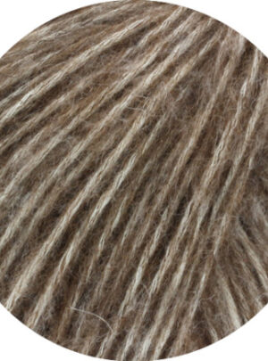 Lana Grossa Natural Alpaca Pelo Garn 008 Mørkebrun Plettet
