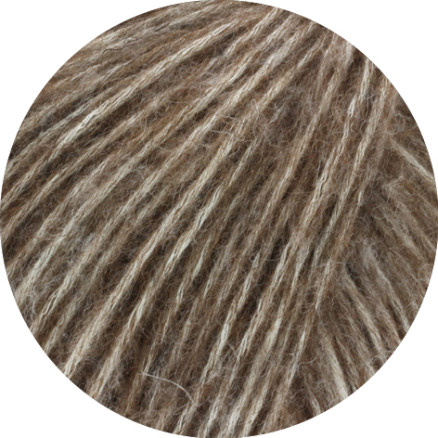 Lana Grossa Natural Alpaca Pelo Garn 008 Mørkebrun Plettet Lana Grossa Natural Alpaca Pelo Garn 008 Mørkebrun Plettet