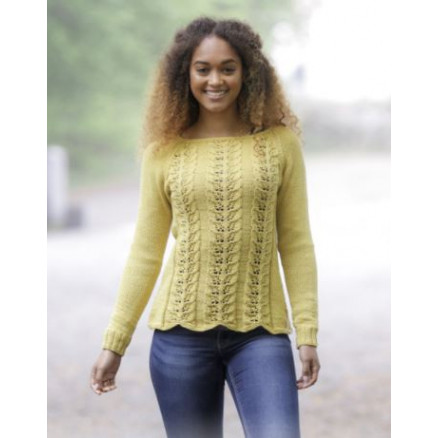 Lemon Parfait by DROPS Design - Bluse Strikkeopskrift str. S - XXXL Lemon Parfait by DROPS Design - Bluse Strikkeopskrift str. S - XXXL