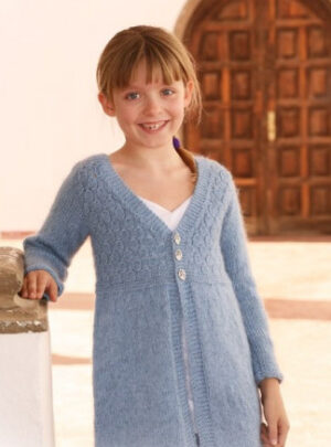 Little Emma by DROPS Design - Jakke Strikkeopskrift str. 7/8 år - 13/14 år